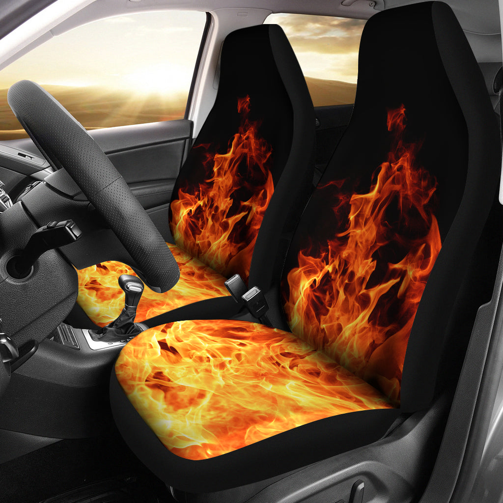 Burning Fire Car Seat Covers