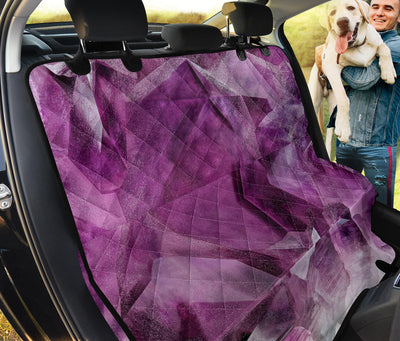 Purple Crystal Abstract Car Back Seat Pet Cover