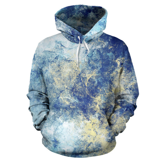 Blue Yellow Grunge Hoodie