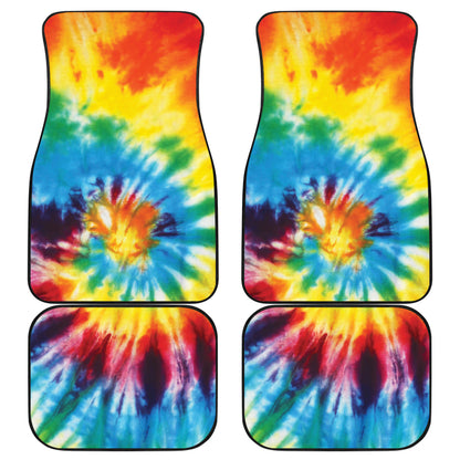 Colorful Tie Dye Print Abstract Art Car Floor Mats