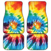 Colorful Tie Dye Abstract Art Car Floor Mats