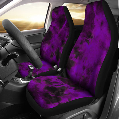 Purple Tie Dye Print Grunge Car Seat Covers