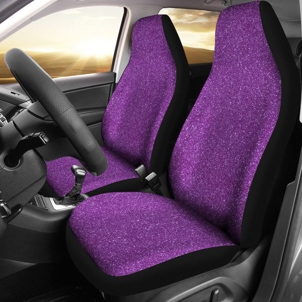 Purple Confetti Print Car Seat Covers