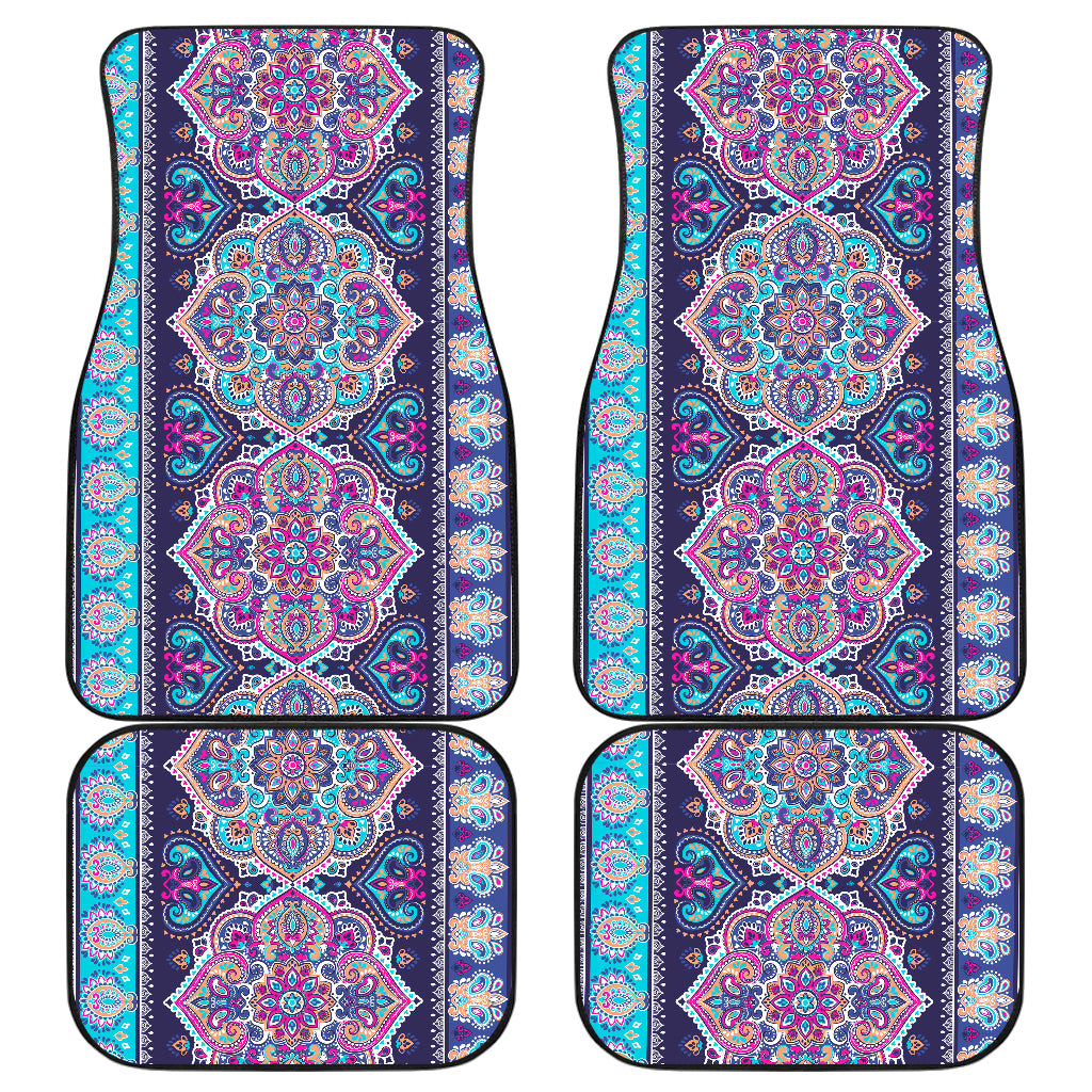 Blue Purple Persian Print Car Floor Mats