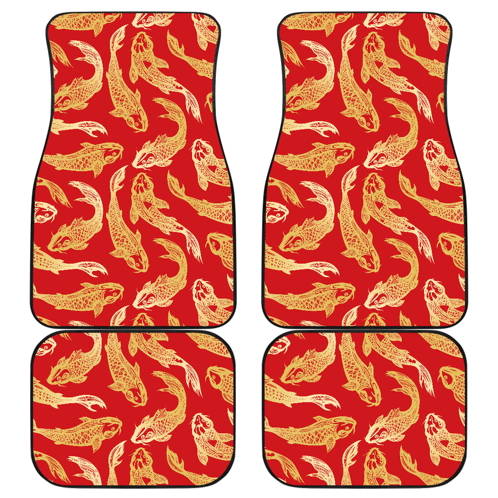 Red Oriental Fish Car Floor Mats