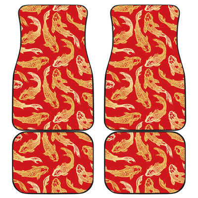 Red Oriental Fish Car Floor Mats