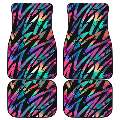 Colorful Abstract Zig Zag Car Floor Mats