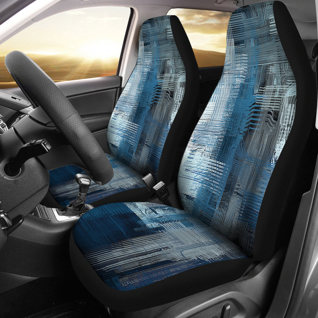 Blue Abstract (3) Car Seat Covers