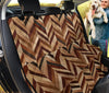 Brown Zig Zag Car Back Seat Pet Cover