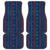 Blue Ethnic Stripes Car Floor Mats