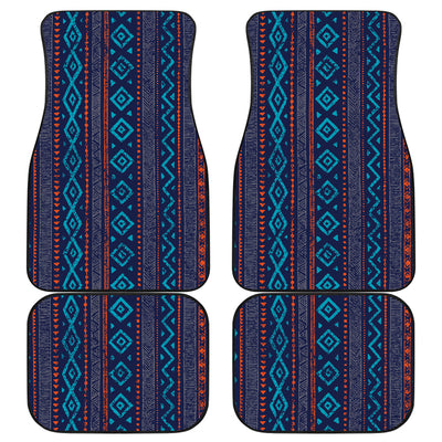 Blue Ethnic Stripes Car Floor Mats