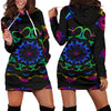 Colorful Neon Mandala Womens Hoodie Dress
