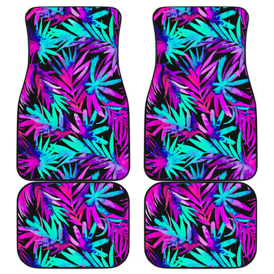 Colorful Neon Plants Car Floor Mats