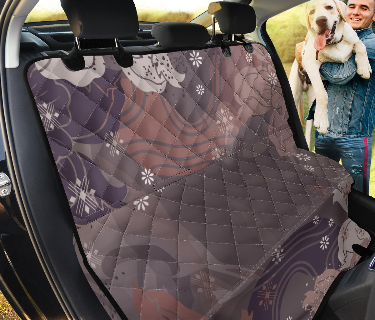 Abstract Floral Car Back Seat Pet Cover