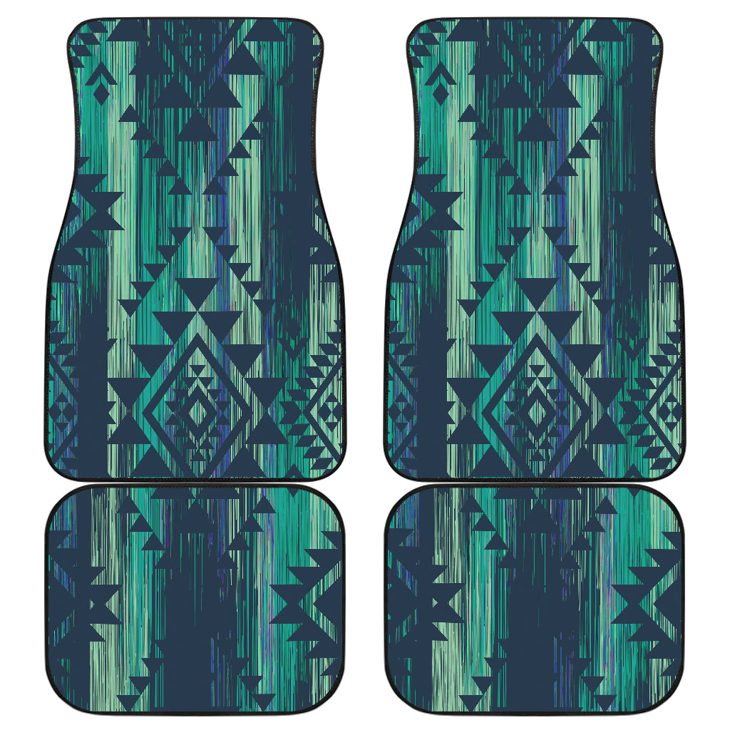Green Boho Streaks Car Floor Mats