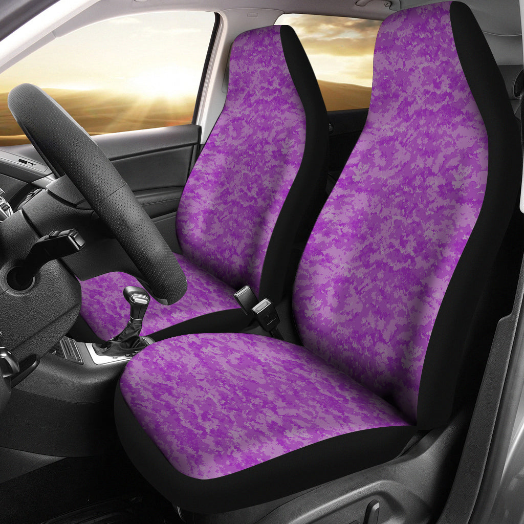 Purple Digital Camouflage Car Seat Covers