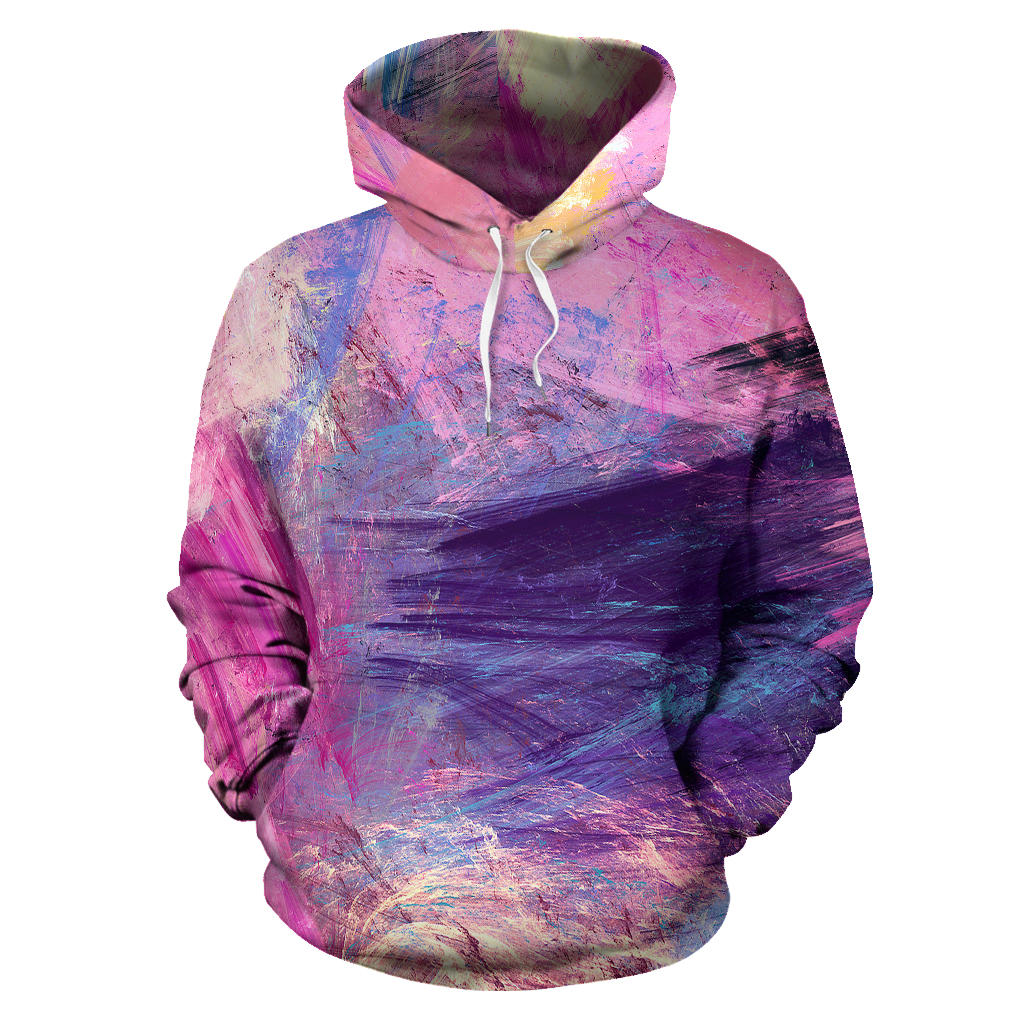 Pink Abstract Art Hoodie