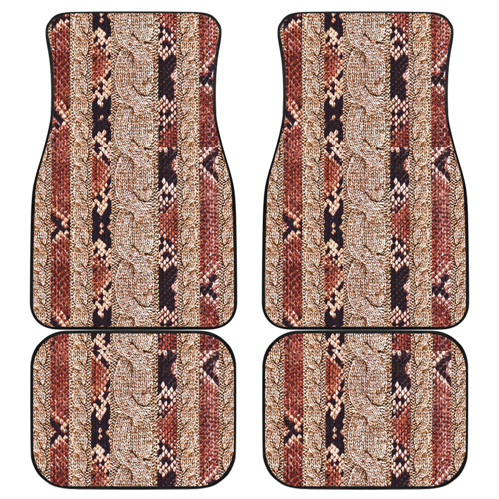 Knit-Print Stripes Car Floor Mats