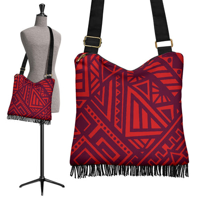 Red Tribal Polynesian Crossbody Bag
