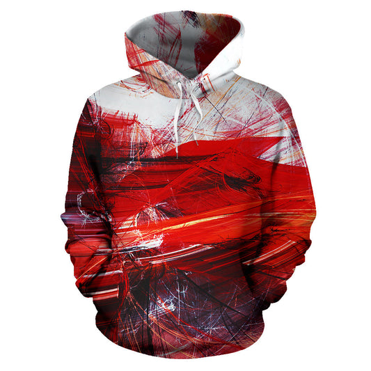 Red Abstract Art Hoodie