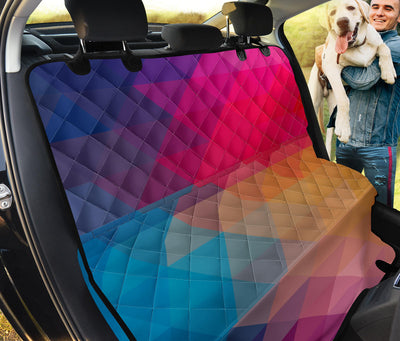 Colorful Abstract Triangles Car Back Seat Pet Cover