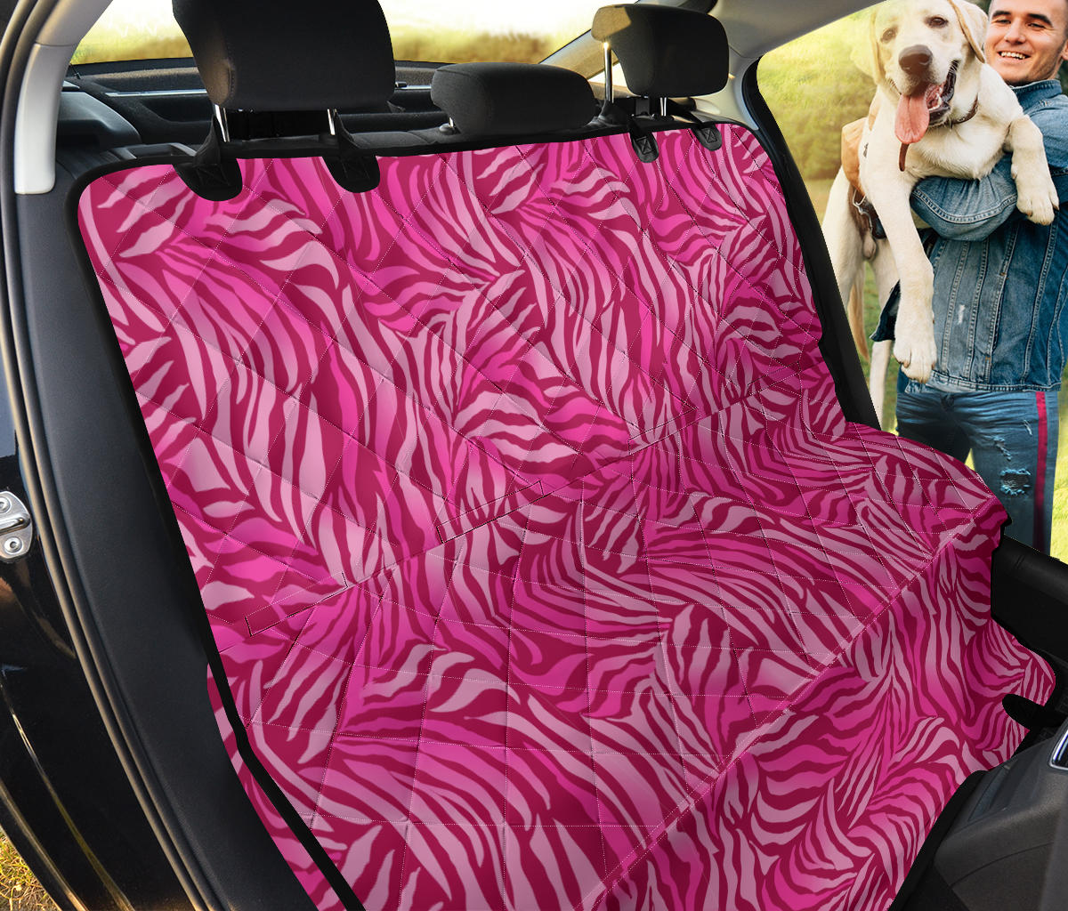 Pink Abstract Car Back Seat Pet Cover