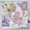 Pink & Purple Flowers Shower Curtain