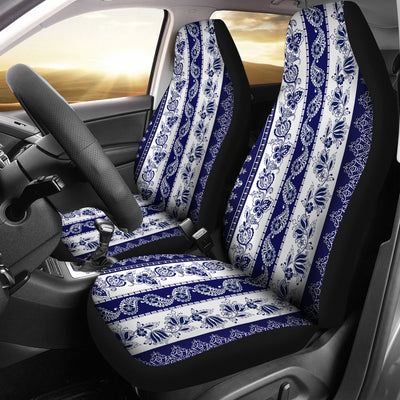 Blue & White Elegant Decor Car Seat Covers