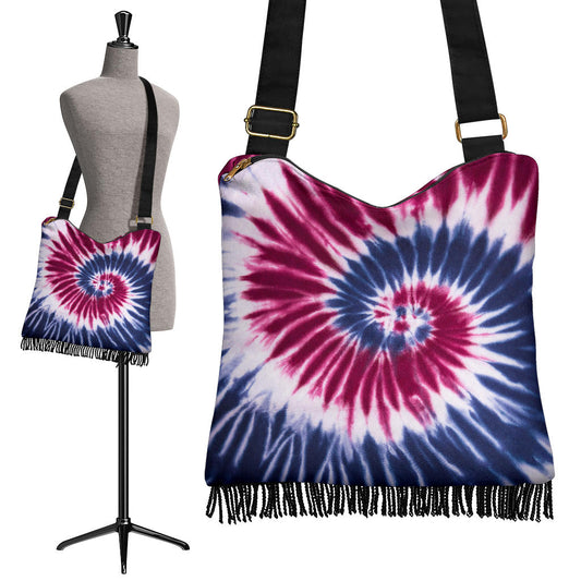Red, White & Blue Tie Dye Crossbody Bag
