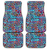 Colorful Leopard Print Car Floor Mats