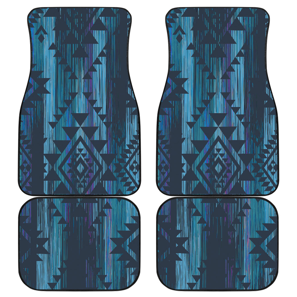 Blue Boho Aztec Streaks Car Floor Mats