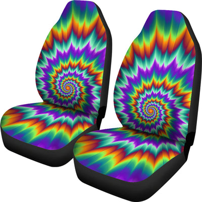 Colorful Psychedelic Spiral Car Seat Covers