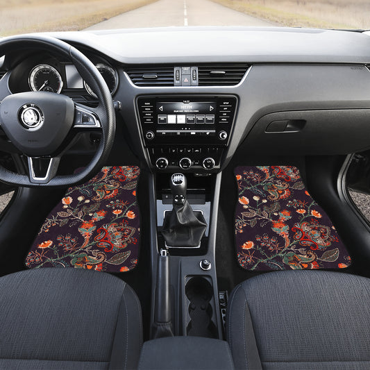 Colorful Floral Decor Car Floor Mats