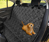 Dark Grey Abstract Pattern Car Back Seat Pet Cover