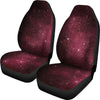 Burgundy Outer Space Stars Car Seat Covers