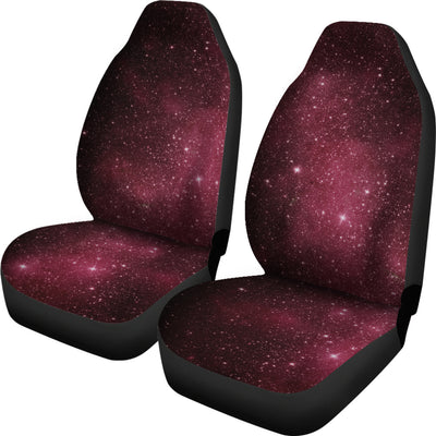 Burgundy Outer Space Stars Car Seat Covers