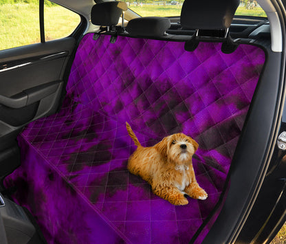 Purple Tie Dye Print Grunge Car Back Seat Pet Cover