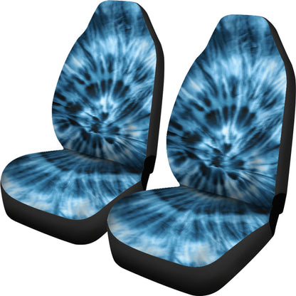Blue Tie Dye Print Car Seat Covers