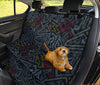 Dark Grey Abstract Car Back Seat Pet Cover