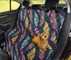 Colorful Feathers Car Back Seat Pet Cover