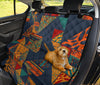 Orange Abstract Pattern Car Back Seat Pet Cover