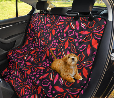 Red Floral Lips Car Back Seat Pet Cover