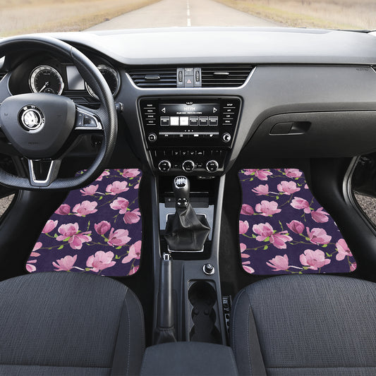 Purple Pink Flowers Car Floor Mats