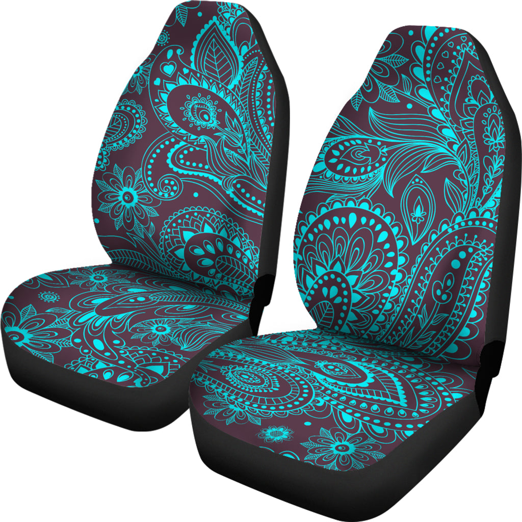 Light Green Teal Elegant Decor Car Seat Covers