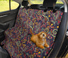 Colorful Floral Decor Car Back Seat Pet Cover