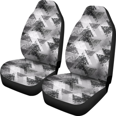 Grey Abstract Triangles Car Seat Covers