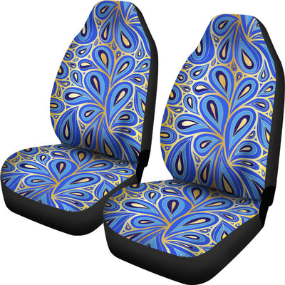 Blue & Gold Decor Car Seat Covers