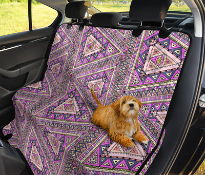 Pink Persian Triangles Pattern Car Back Seat Pet Cover