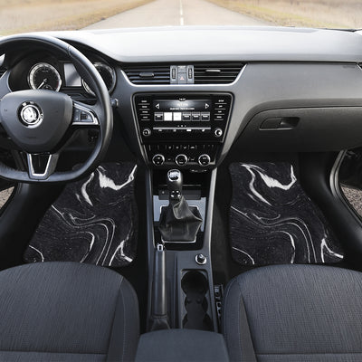 Black & White Swirls Car Floor Mats