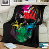 Colorful Tropical Skull Blanket